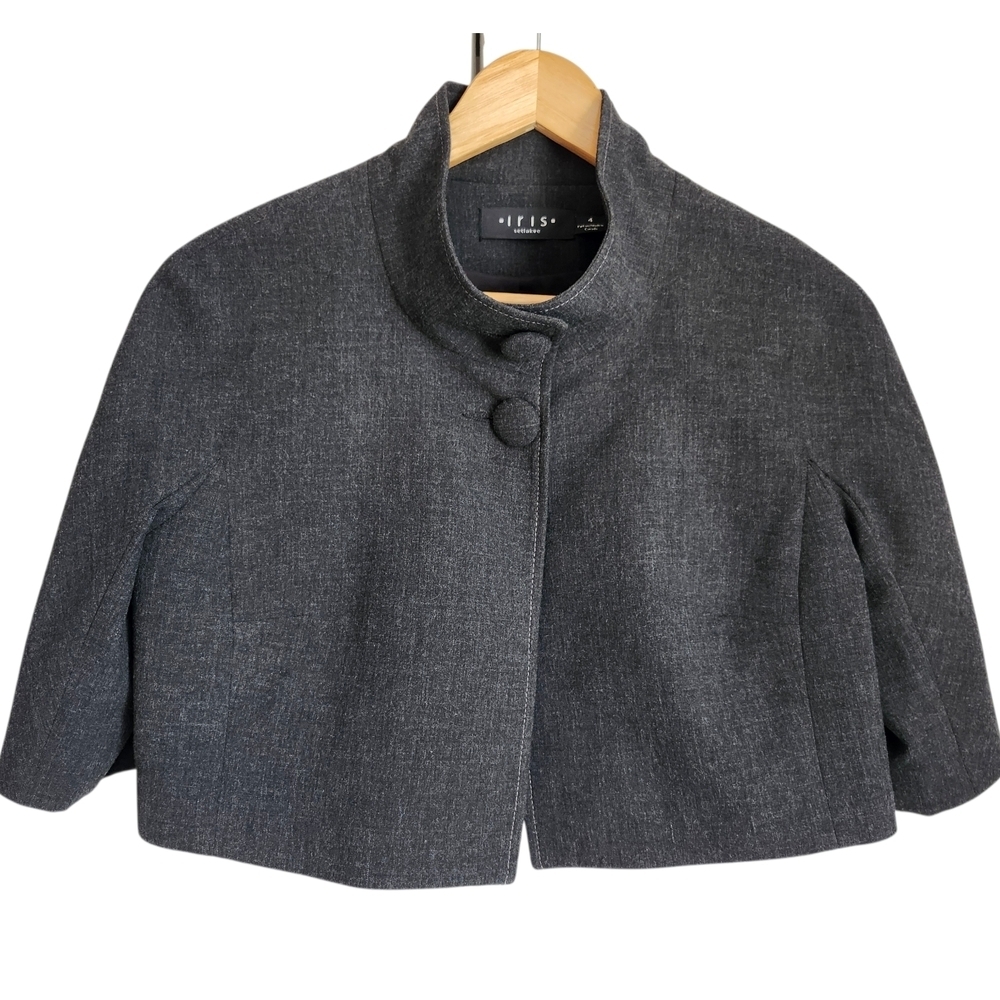 Iris Setlakwe Cropped Gray Jacket Size 4 - Picture 1 of 5